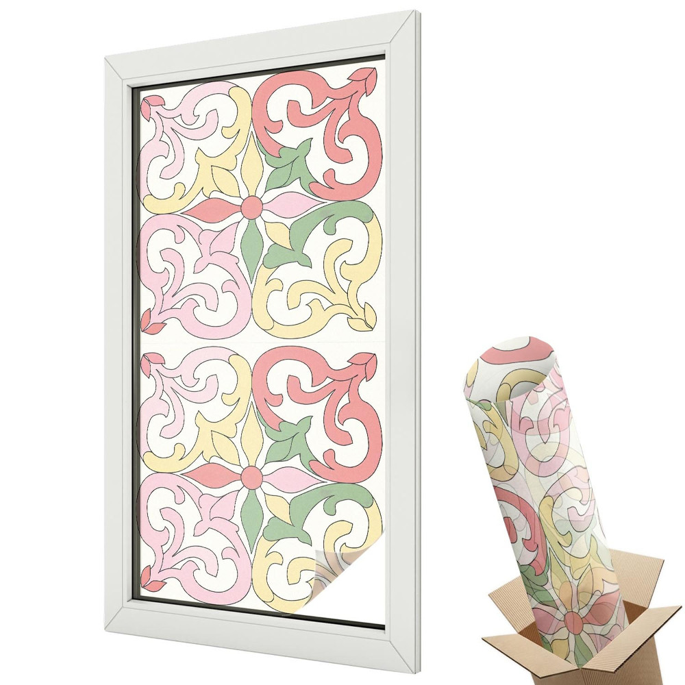 Üvegfólia ablakra Színes klasszikus díszek