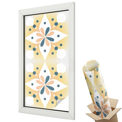 Ablakfólia ólomüveg hatással Pasztell elegancia modern szimmetria