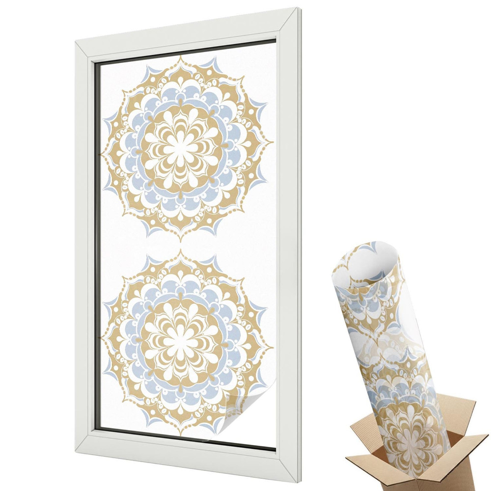 Üvegfólia ablakra Szimmetrikus bohém mandalák