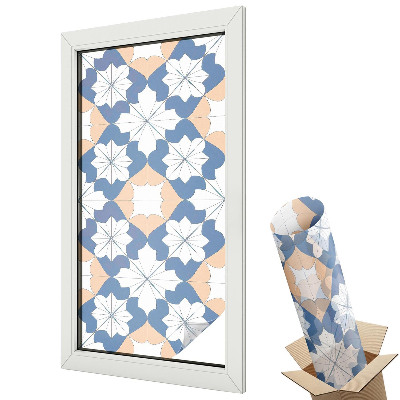 Üvegfólia ablakra Geometrikus virágok friss színekben