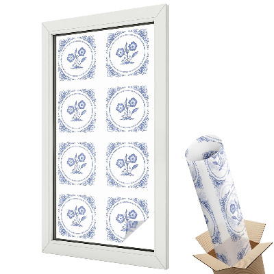 Ablakfólia tejüveg Klasszikus virágdísz