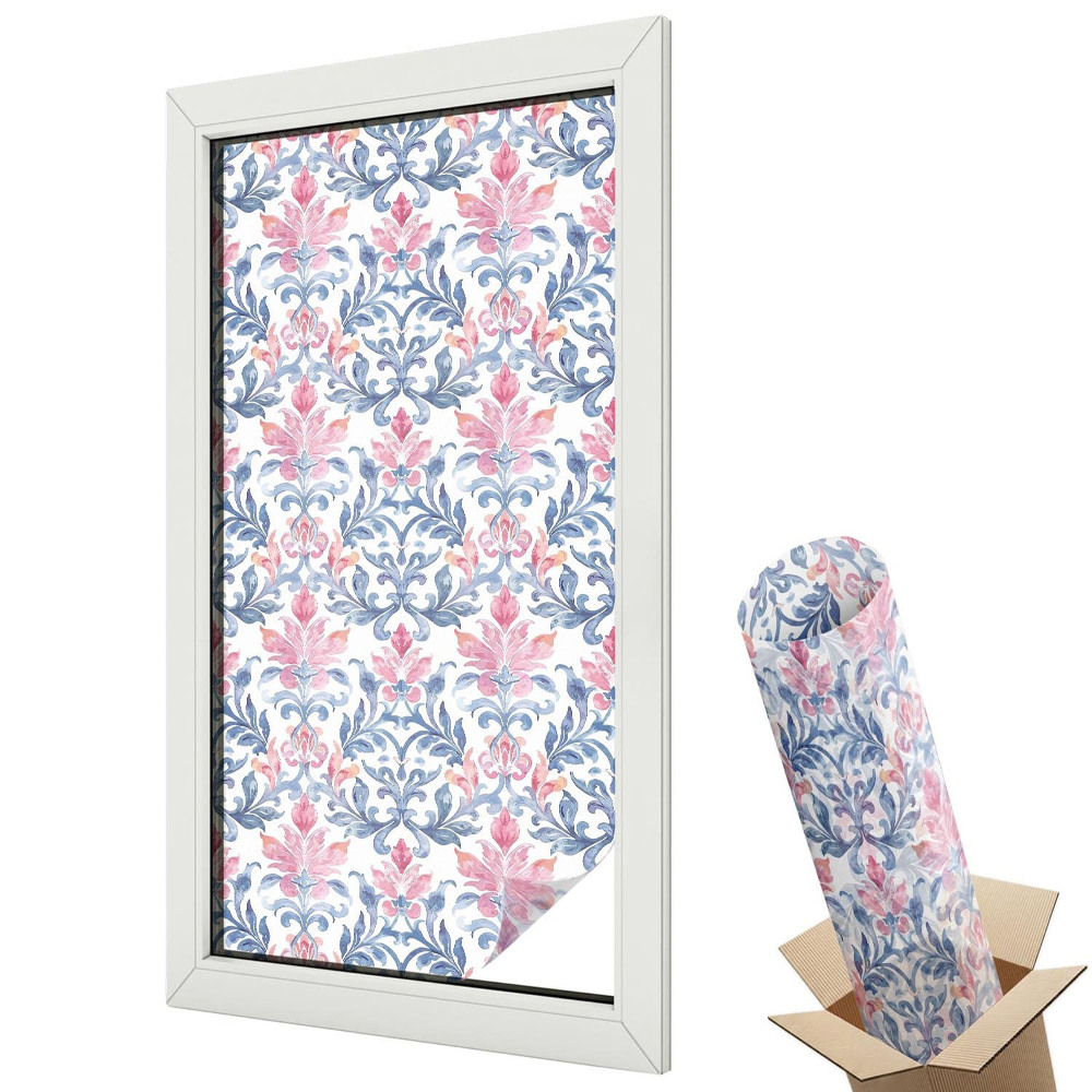 Ablakfólia tejüveg Virágszimmetria, színek eleganciája