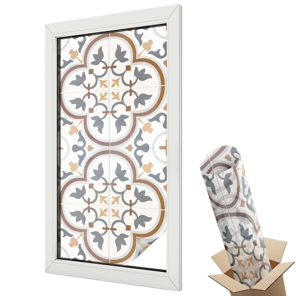 Dekoratív üvegfólia ablakra Klasszikus csempézett díszek