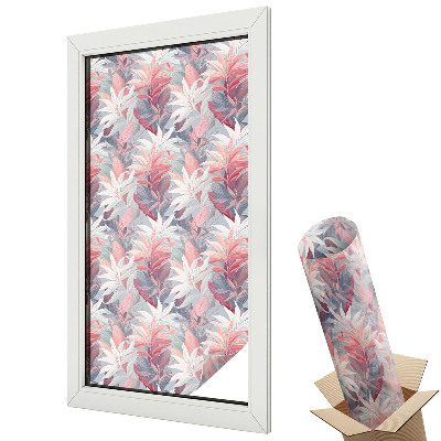 Dekoratív üvegfólia ablakra Harmonikus és elegáns növényi minták