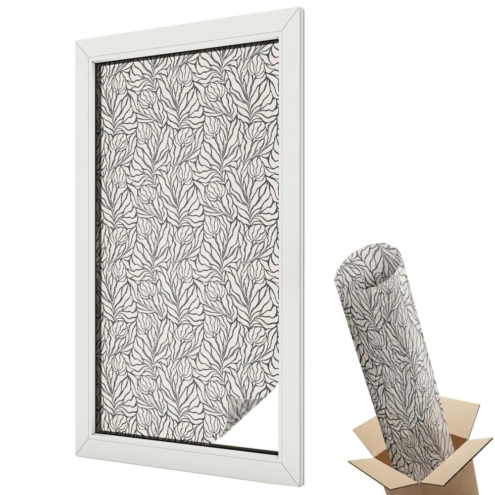 Ablakfólia ólomüveg hatással Növényminta klasszikus szimmetria