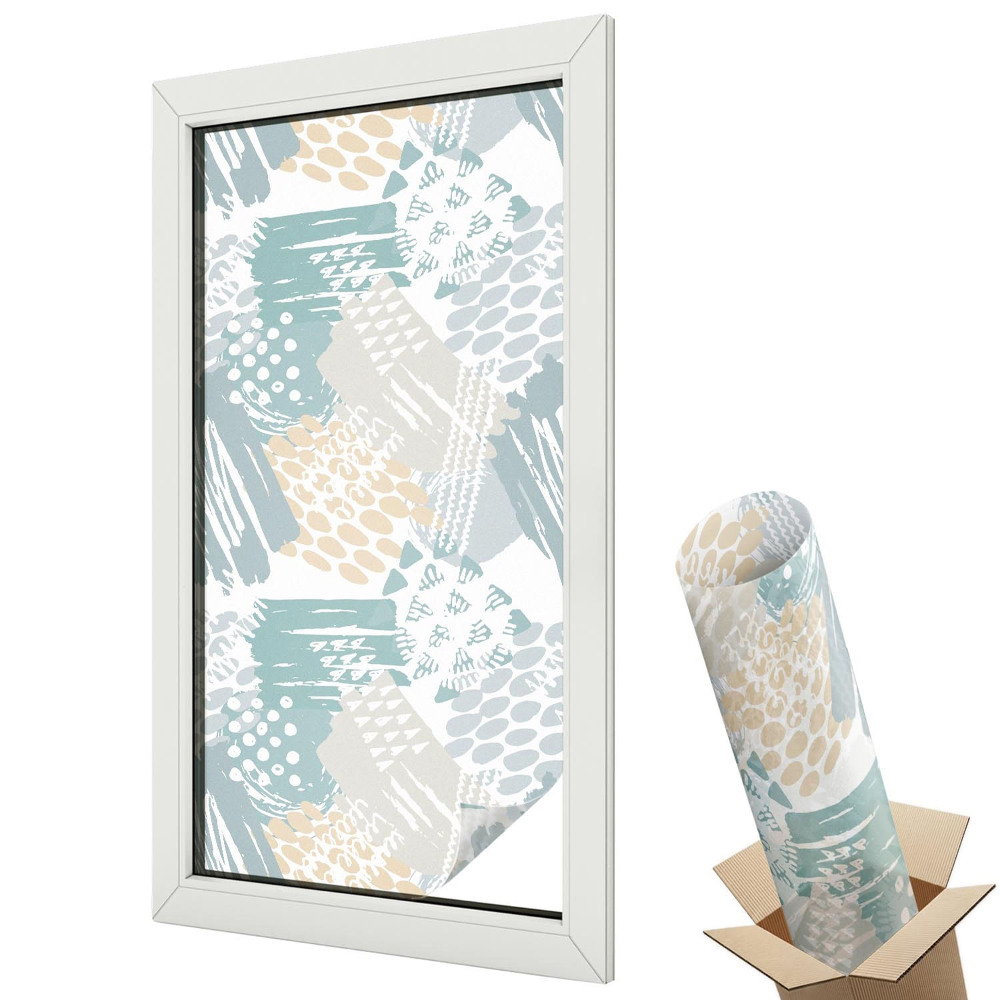 Üvegfólia ablakra Pasztell geometrikus minták