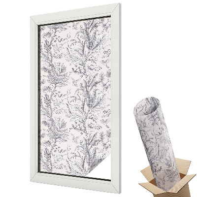 Ablakfólia tejüveg Mintás növényi motívum elegáns részletekkel