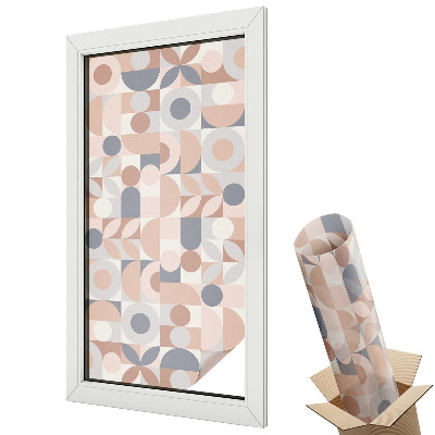 Dekoratív üvegfólia ablakra Geometriai formák színharmóniája