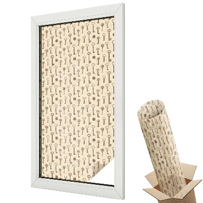 Ablakfólia ólomüveg hatással Klasszikus billentyűk vintage érintéssel