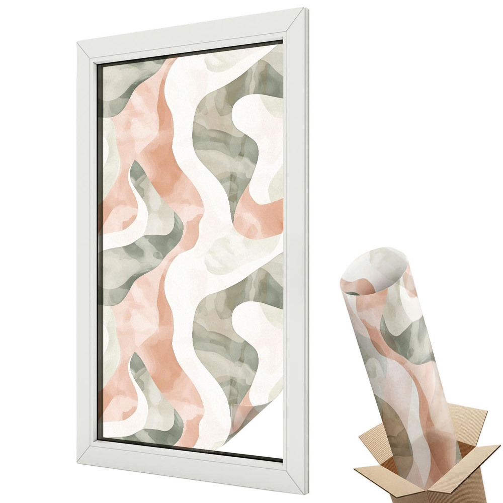 Ablakfólia tejüveg Absztrakt hullámos dísz