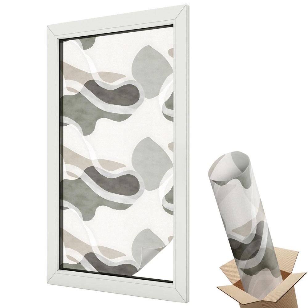 Üvegfólia ablakra Absztrakt formák harmonikus színekben