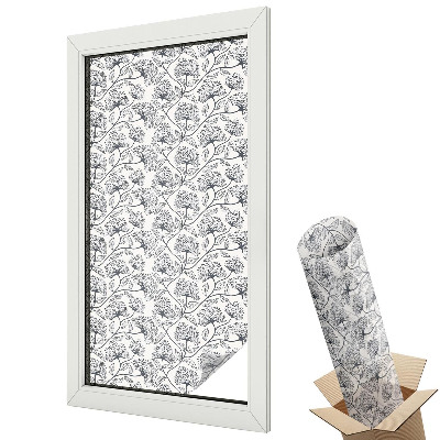 Ablakfólia ólomüveg hatással Botanikai virágok eleganciája