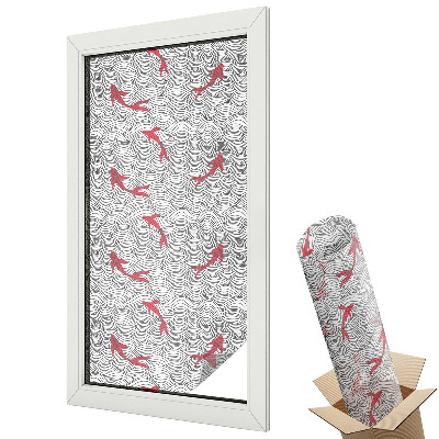 Ablakfólia tejüveg Vörös halak a hullámok között