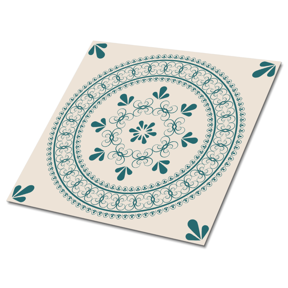 Vinyl padló falra Vintage stílusú motívum díszekkel