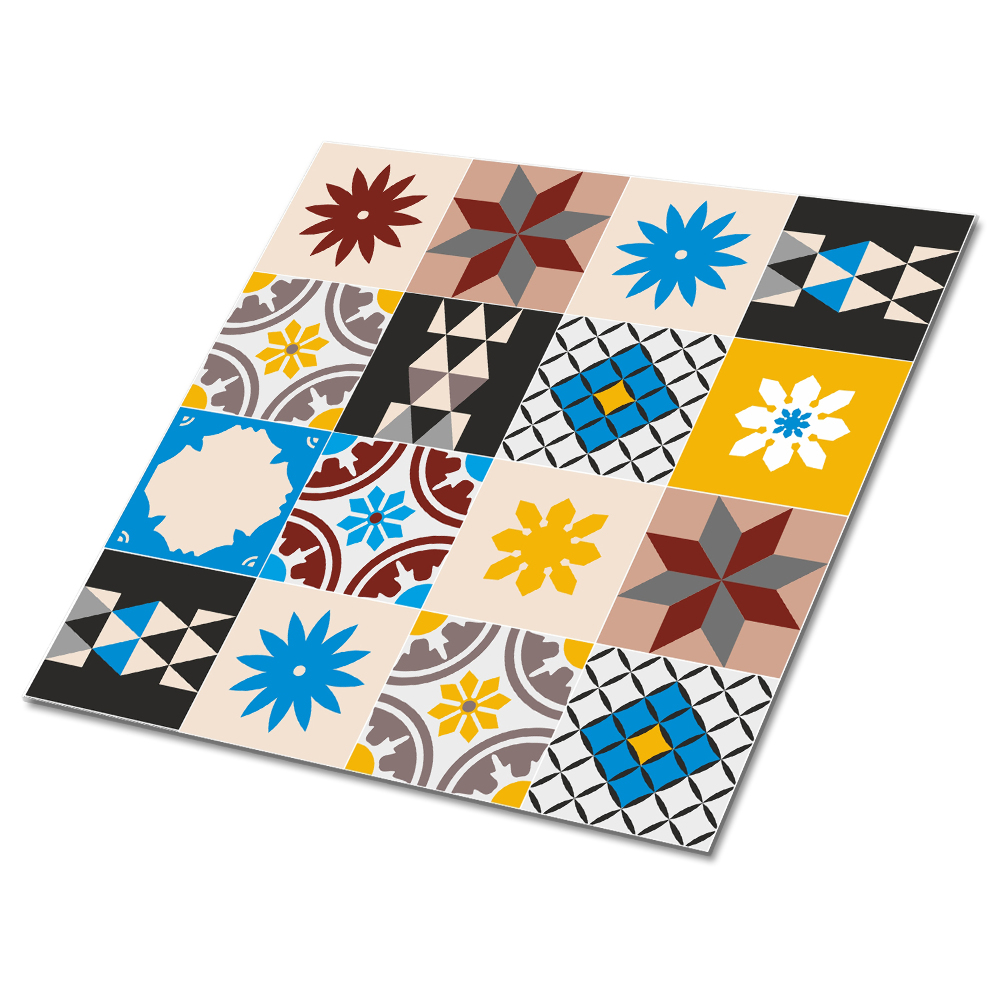 Vinyl padló Geometrikus minta színekben