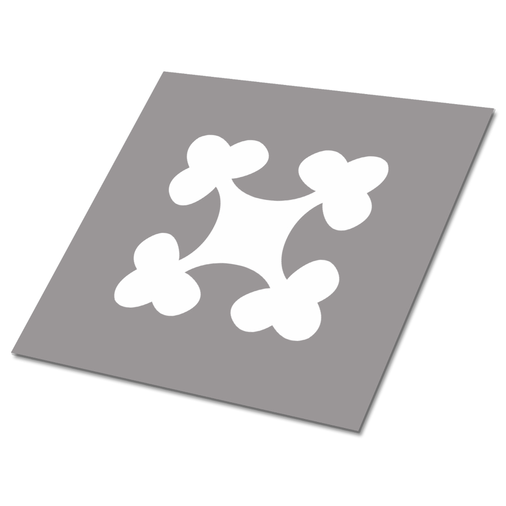 Vinyl csempe falra Virágmotívum szürke háttéren