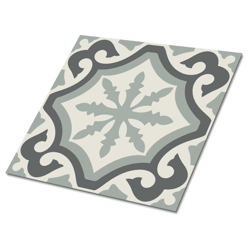 Vinyl padló falra Geometrikus motívum szürke árnyalatokban