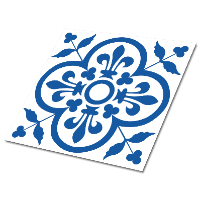 Vinilpadló Virágmotívum kék árnyalatokban