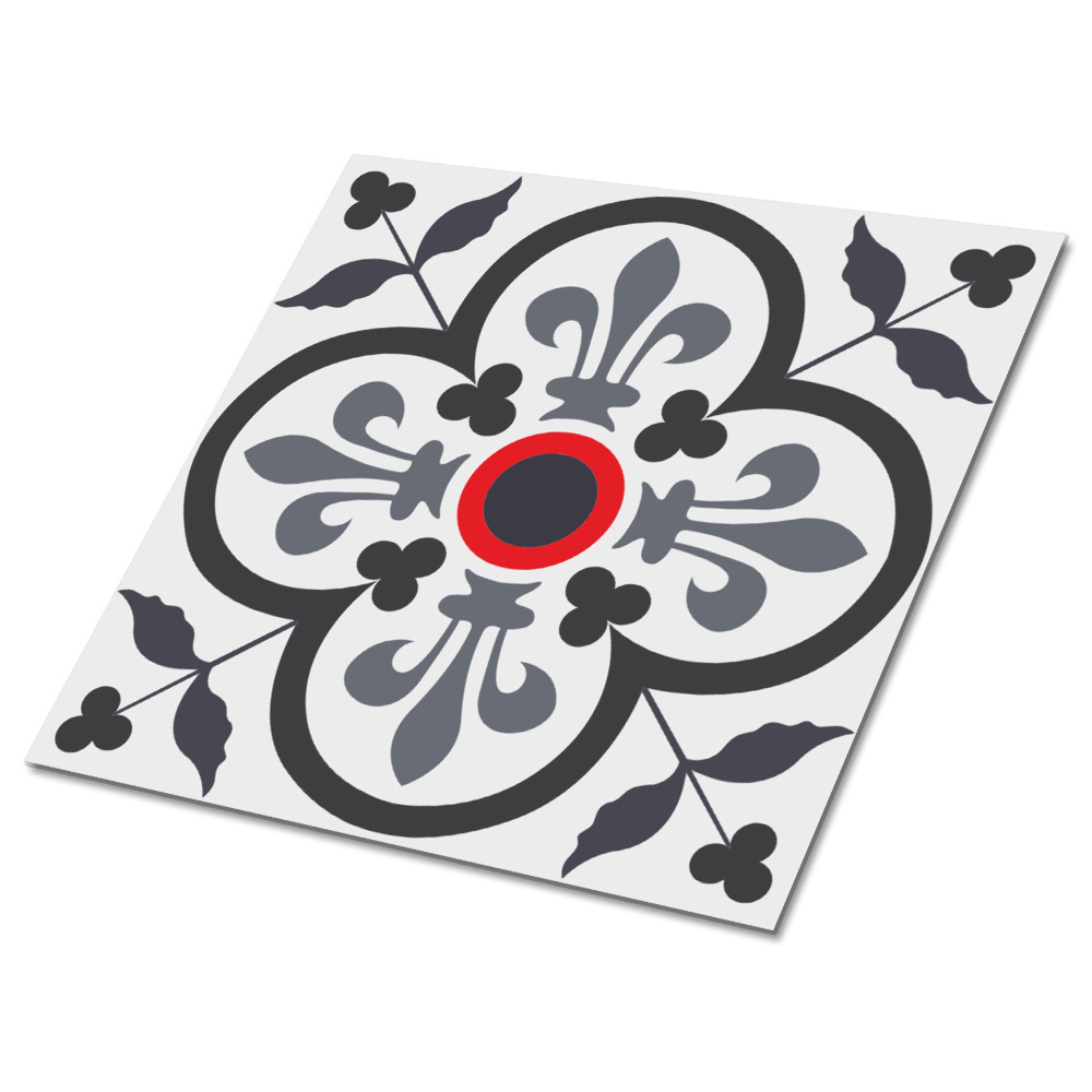 Vinyl csempe falra Virágmotívum díszekkel