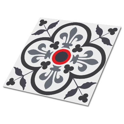 Vinyl csempe falra Virágmotívum díszekkel