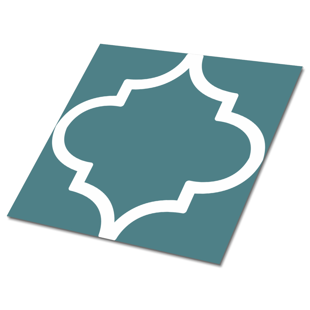 Vinyl csempe falra Marokkói motívum türkiz színben