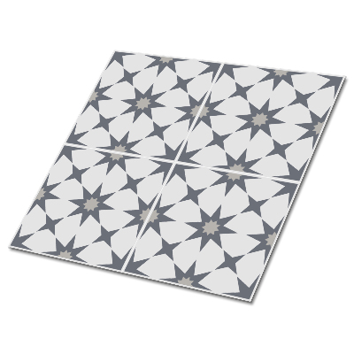 Vinyl csempe falra Geometrikus csillagok szürke árnyalatokban