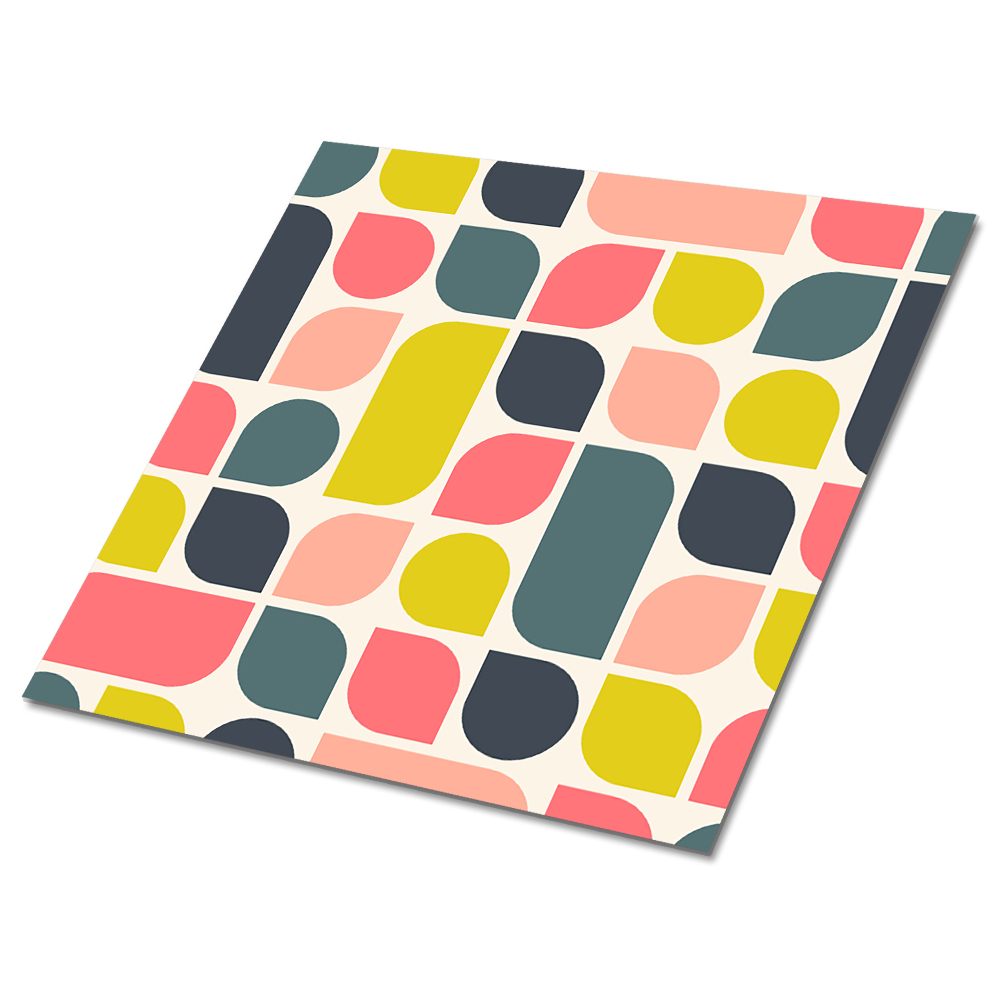 Vinyl csempe falra Absztrakt formák pasztell színekben