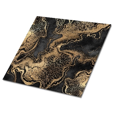 Vinyl padló falra Arany erezet fekete háttéren