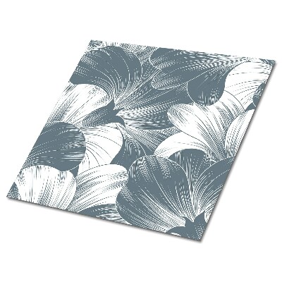 Vinyl csempe falra Virágminta szürke árnyalatokban