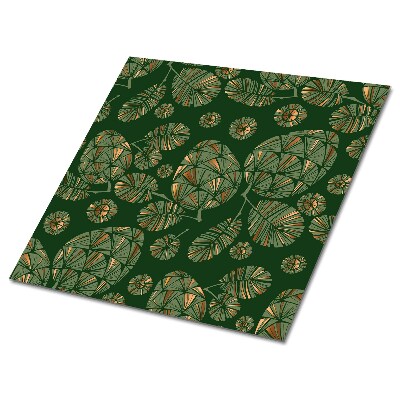 Vinyl padló falra Trópusi stílusú levelek