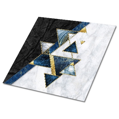 Vinyl padló Geometria sötétkék és arany árnyalatokban