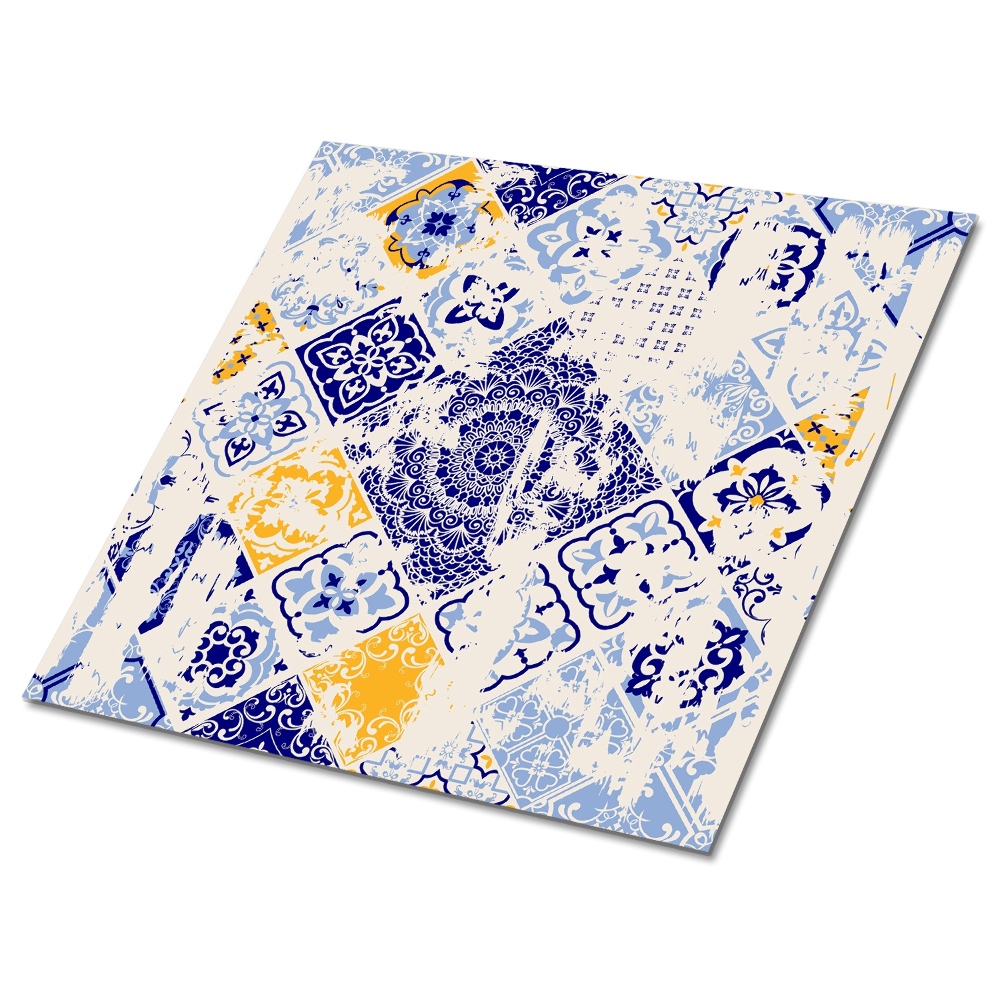 Vinyl padló Patchwork motívum kék árnyalatokban