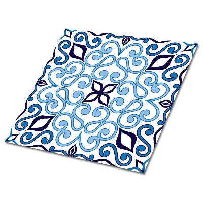 Vinilpadló Hullámos díszmotívum kék árnyalatokban