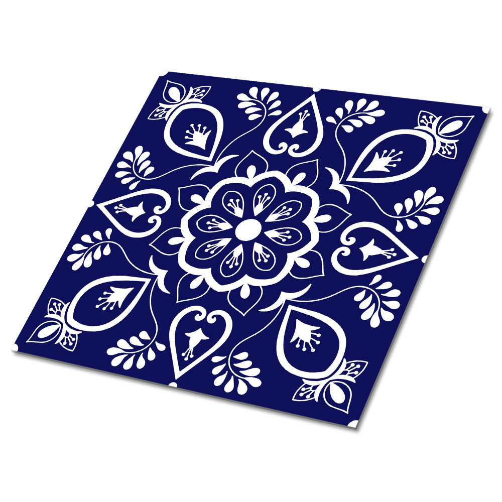 Vinyl padló falra Virágmotívum sötét háttéren