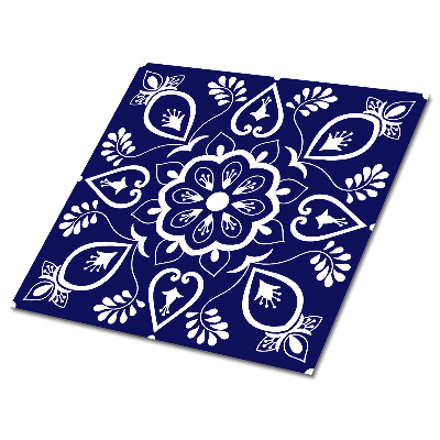 Vinyl padló falra Virágmotívum sötét háttéren