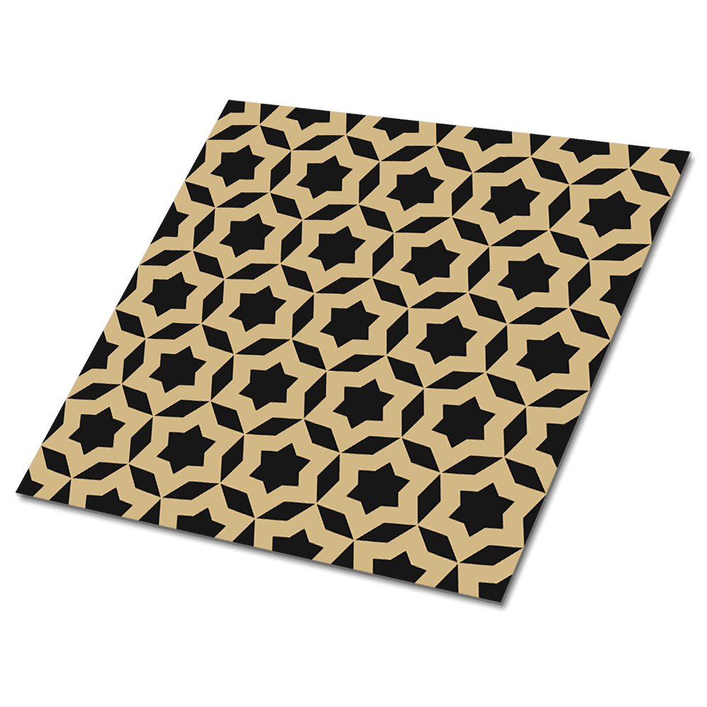 Vinyl padló falra Geometrikus csillagminta