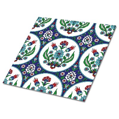 Vinyl padló Virágmotívum körökben