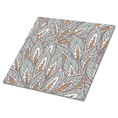 Vinyl padló falra Pasztell árnyalatú levelek