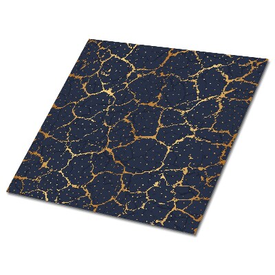 Vinyl csempe falra Sötétkék márvány arany erekkel