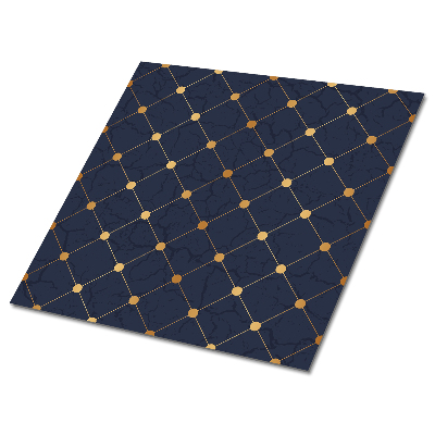 Vinyl padló Kék mozaik arany díszítéssel