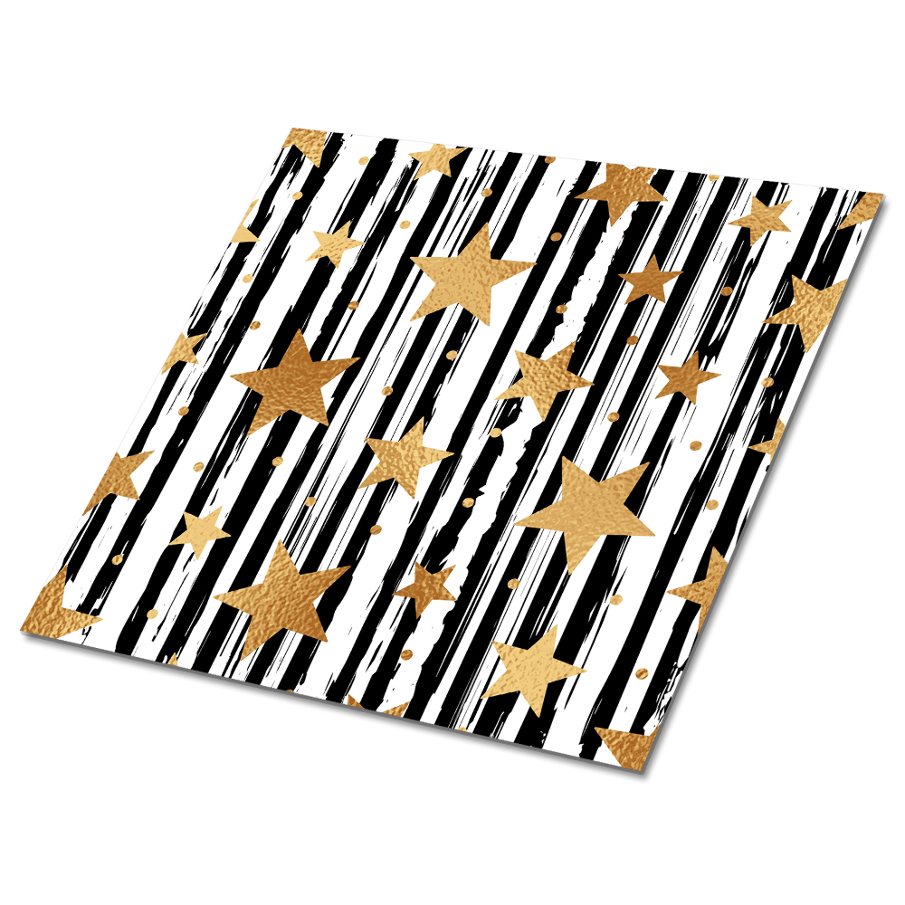 Vinyl csempe falra Arany csillagok a pántokon