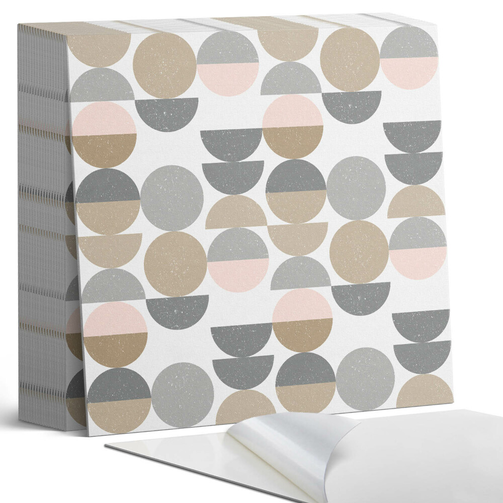 Öntapadós vinyl csempe Körök és félkörök geometrikus stílusban