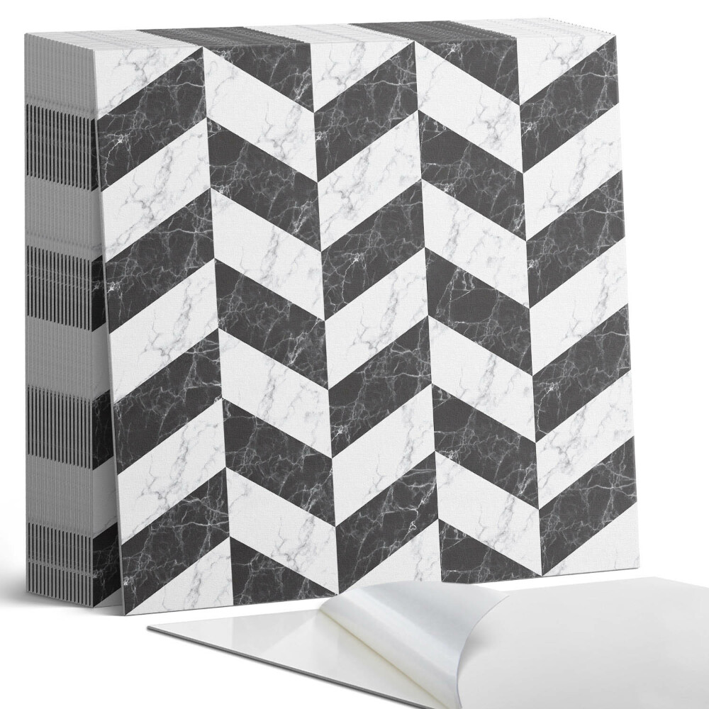 Öntapadós vinyl csempe Márvány halszálka elegáns stílusban