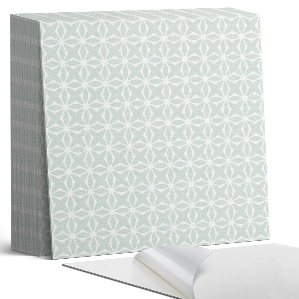 Vinyl csempe Virágminta geometriai alakzatokban