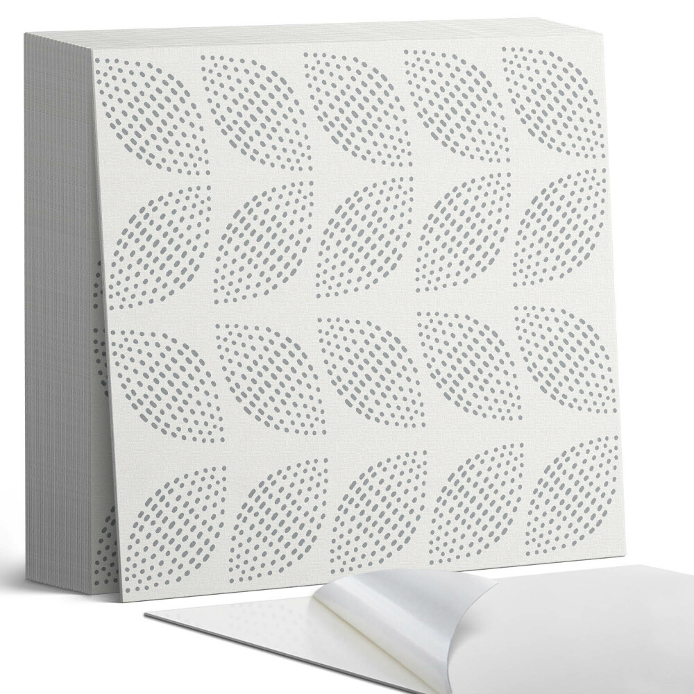 Öntapadós vinyl csempe Leveles motívum pöttyökkel