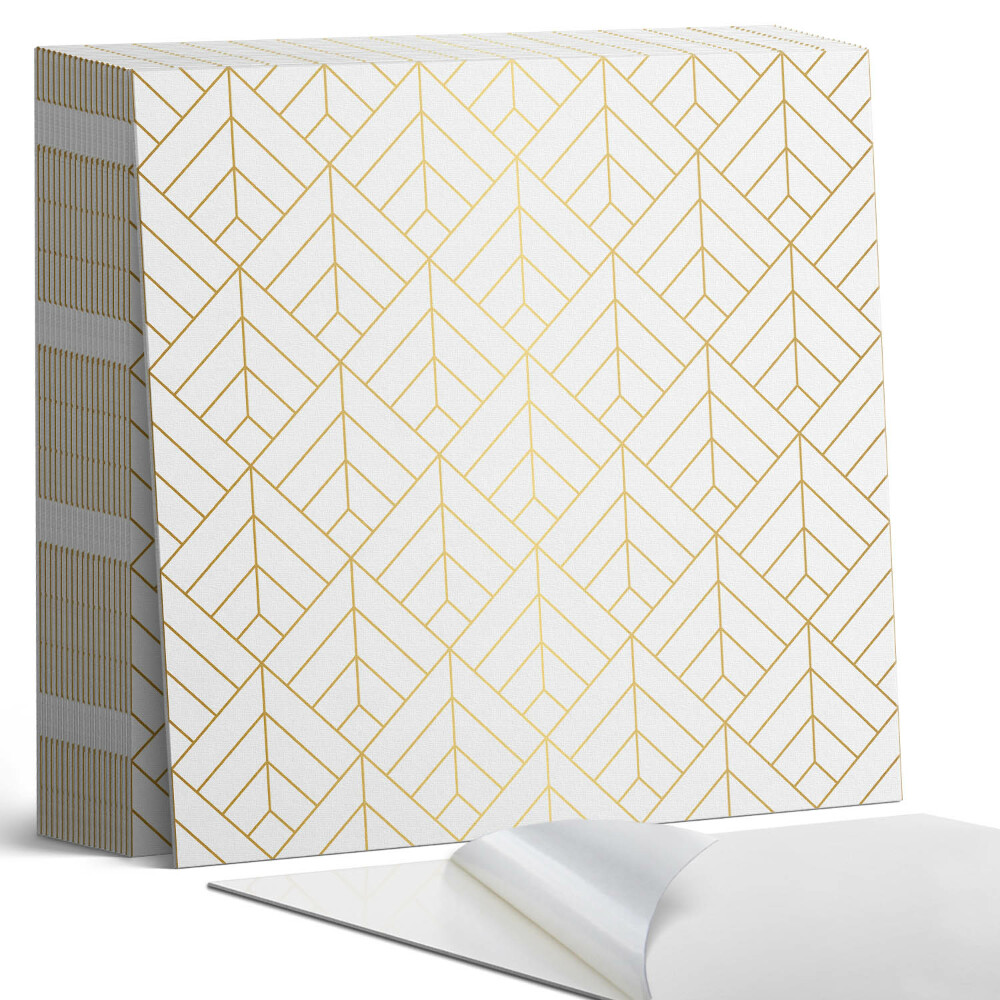 Öntapadós vinyl csempe Leveles minta 3D-ben