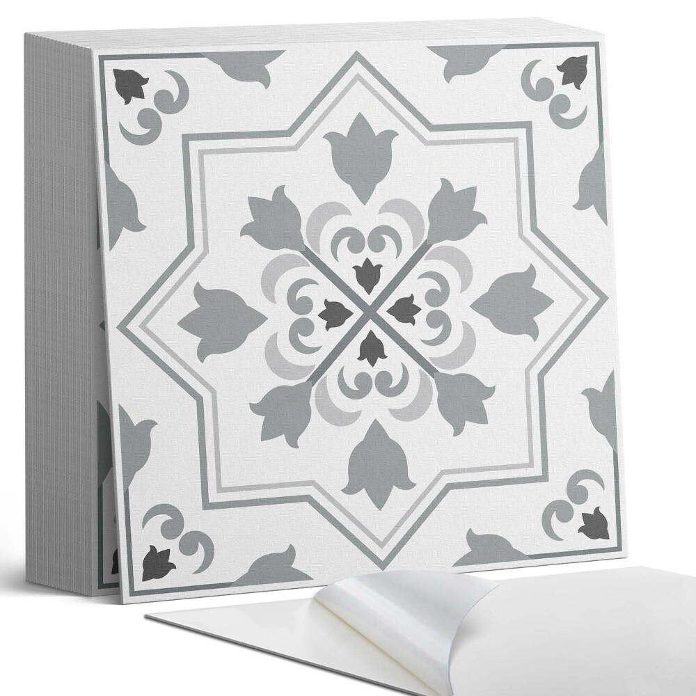 Öntapadós vinyl csempe Harmonikus árnyalatú virágminta