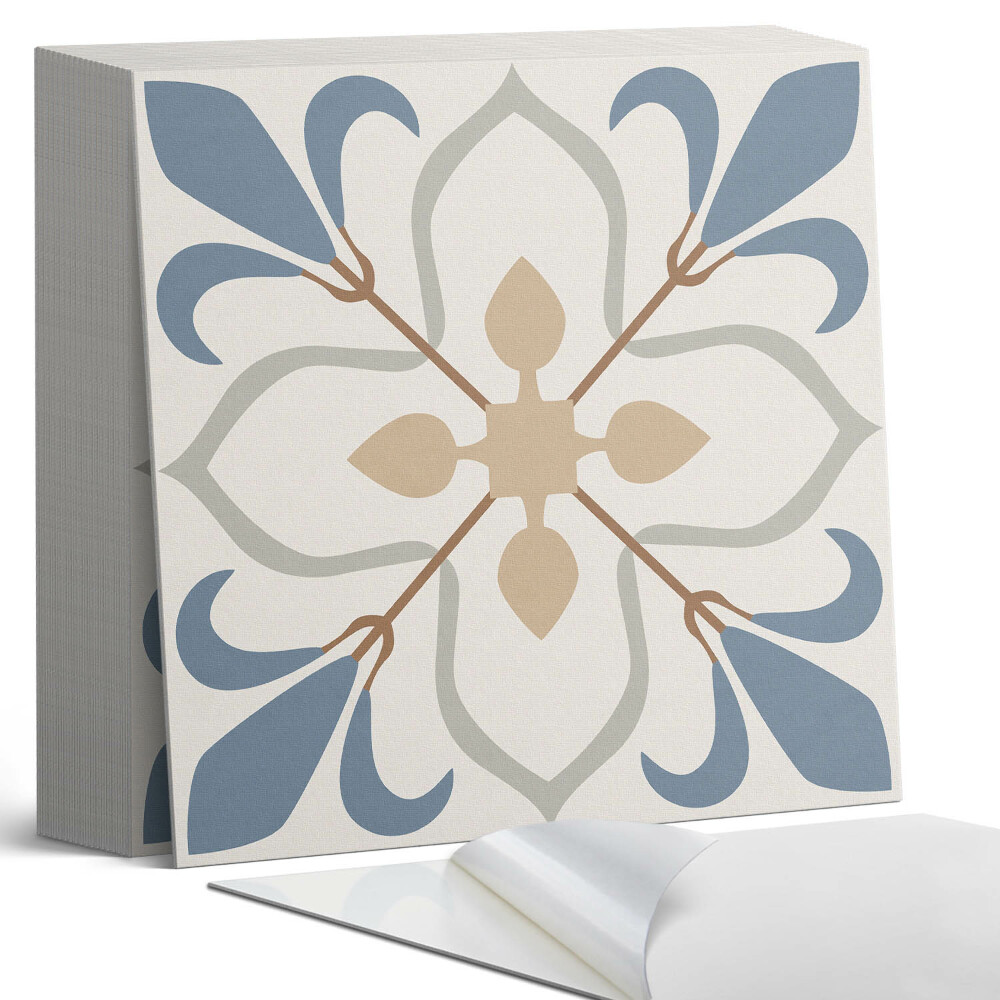 Öntapadós vinyl csempe Virágmotívum levelekkel