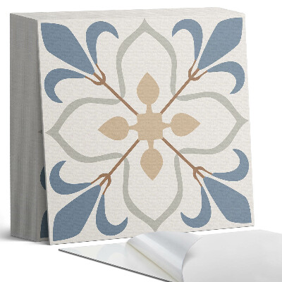 Öntapadós vinyl csempe Virágmotívum levelekkel