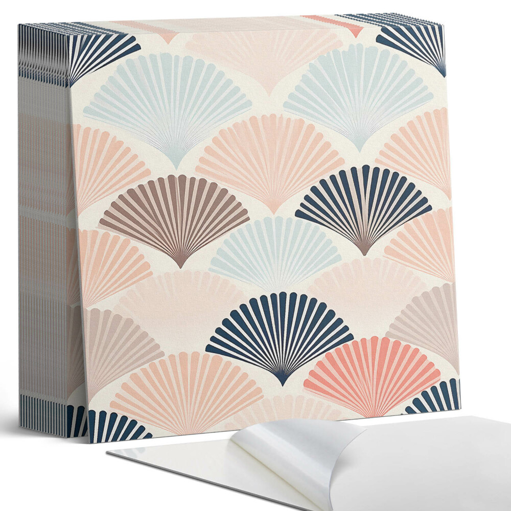 Öntapadós vinyl csempe Hullámok legyezőmotívummal